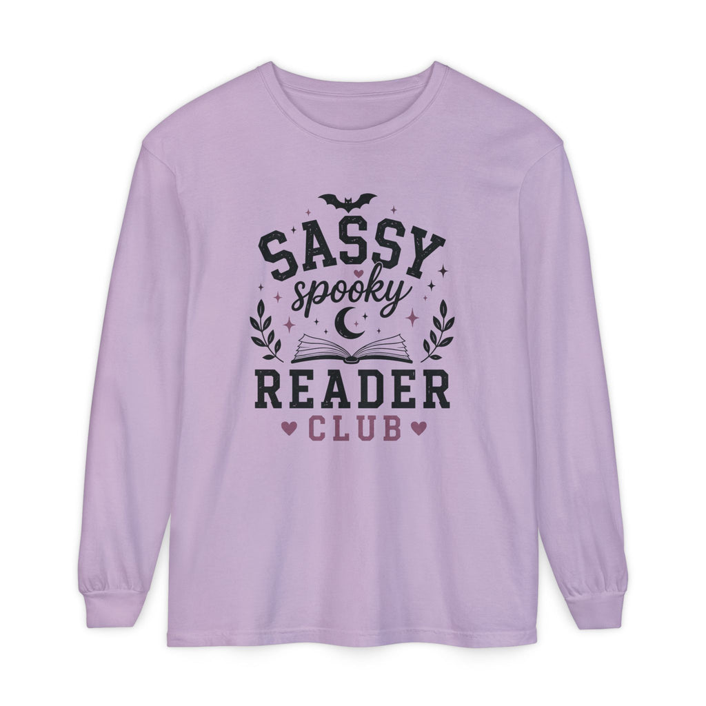 Sassy Spooky Reader Club Halloween Book Lover Long SleeveT-Shirt