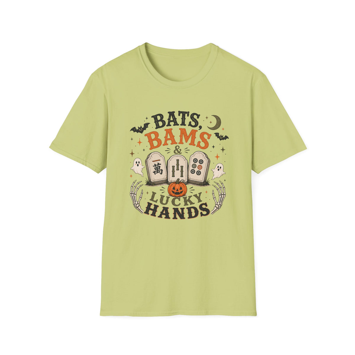 Bats Bams & Lucky Hands Halloween Mahjong T-Shirt