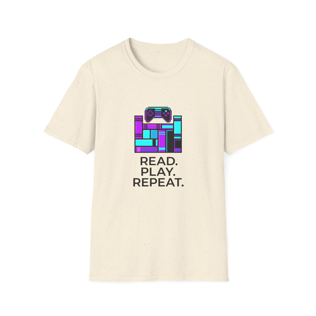 Gaming T-Shirt — Read. Play. Repeat. Retro Controller Graphic