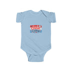 Cousin Crew Baby Onesie, Patriotic Red White Blue Infant Bodysuit, Cute USA Family Graphic Outfit, Fourth of July Celebration Wear Infant Fine Jersey Bodysuit