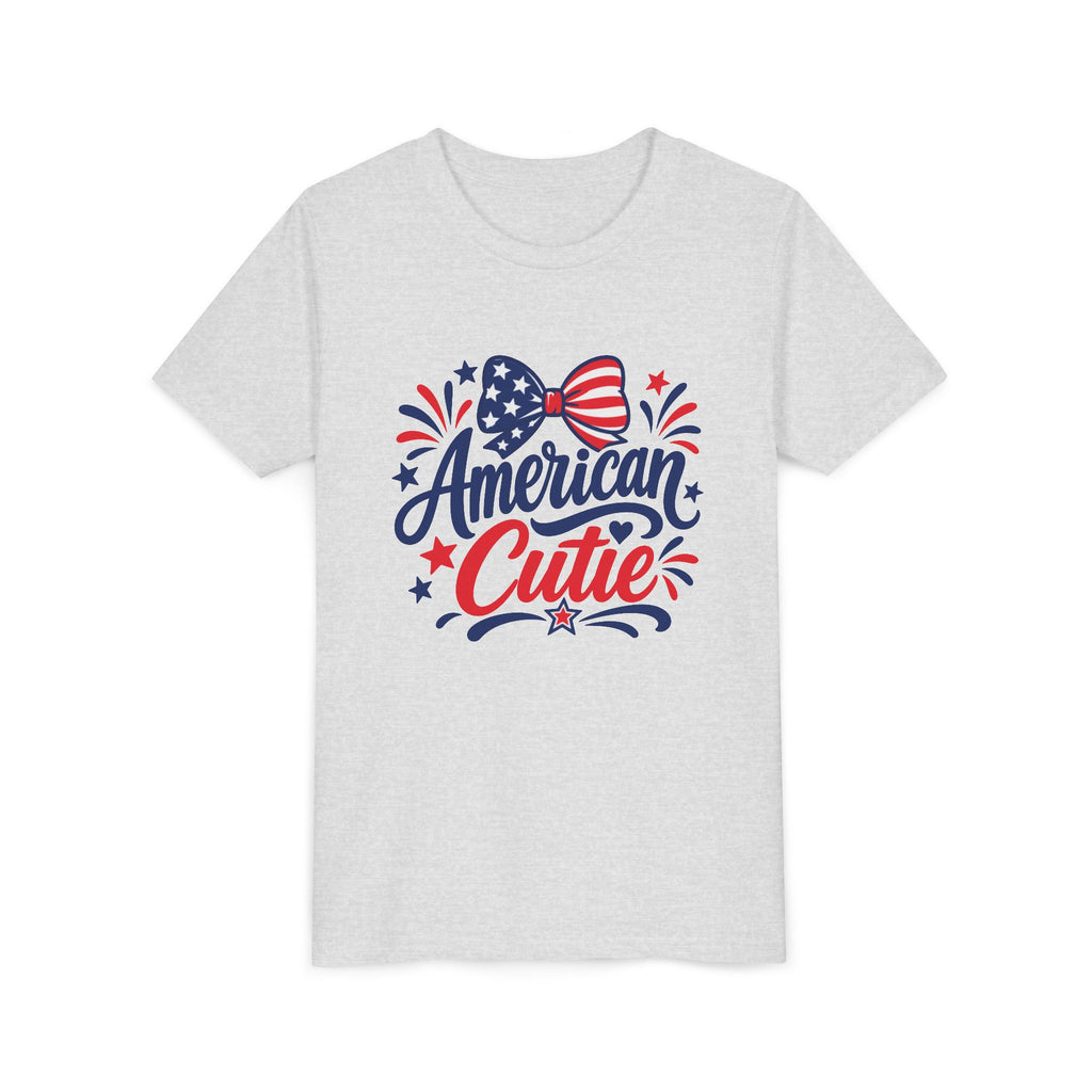 Bow American Cutie Red White Blue Youth Short Sleeve Tee