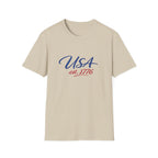 USA Est 1776 T-Shirt | Patriotic American Flag Colors Graphic Tee, Fourth Of July Casual Clothing