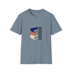Bookish T-Shirt – Vertical Retro Stack Books Graphic Tee for Readers