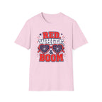 Red White Boom Sunglasses Shirt, Funny Patriotic Heart Glasses Firework Tee, 4th of July Pun Party T-Shirt, Retro Boom America Celebration Gift