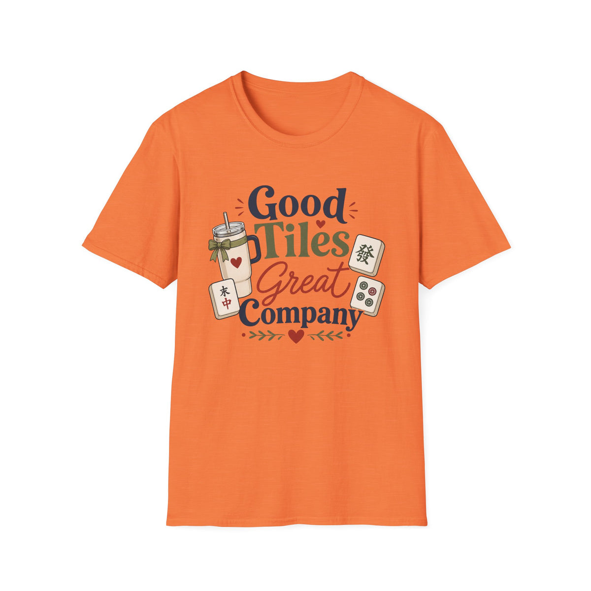 Mahjong T-Shirt — "Good Tiles, Great Company" Casual Tee