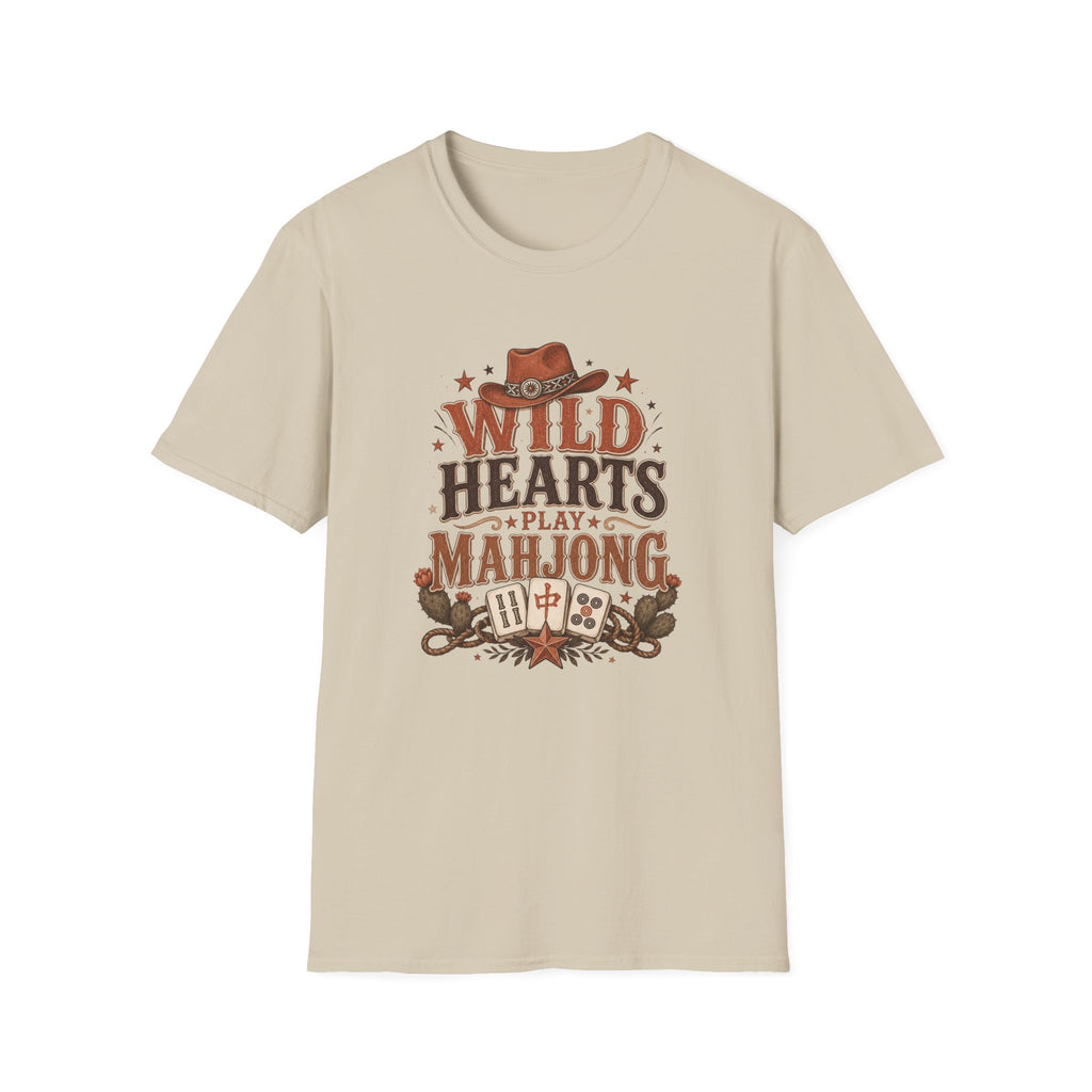 Wild Hearts Play Mahjong Western Graphic T-Shirt