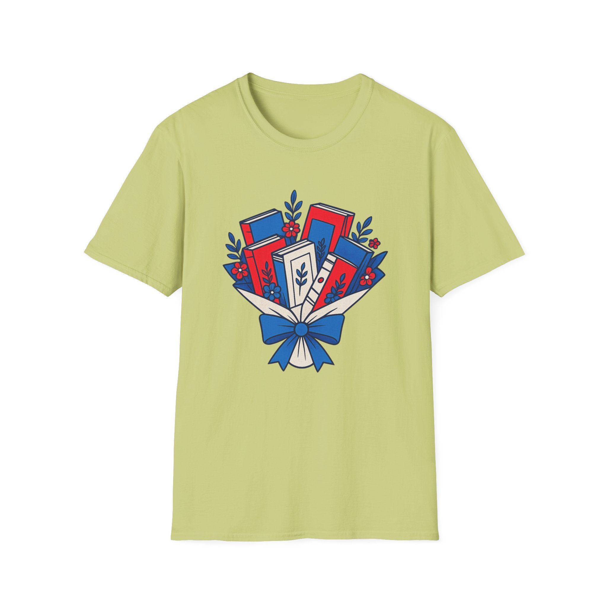 Patriotic Book Lover T-Shirt, Americana Reading Graphic Tee, Retro Library Shirt, Fourth of July Books Design, Cute Teacher Reader Apparel T-Shirt