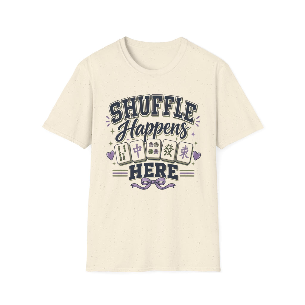 Shuffle Happens T-Shirt — Mahjong Player Tee