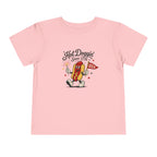 Hot Doggin Since 1776 Tee, Patriotic USA Hot Dog Shirt, Funny Summer Cartoon Graphic Top, Fourth of July Celebration Outfit Toddler Short Sleeve Tee