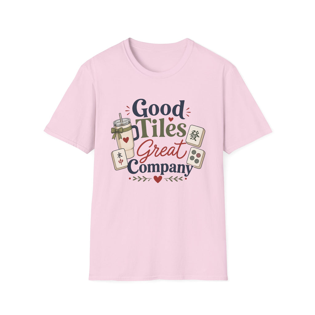 Mahjong T-Shirt — "Good Tiles, Great Company" Casual Tee