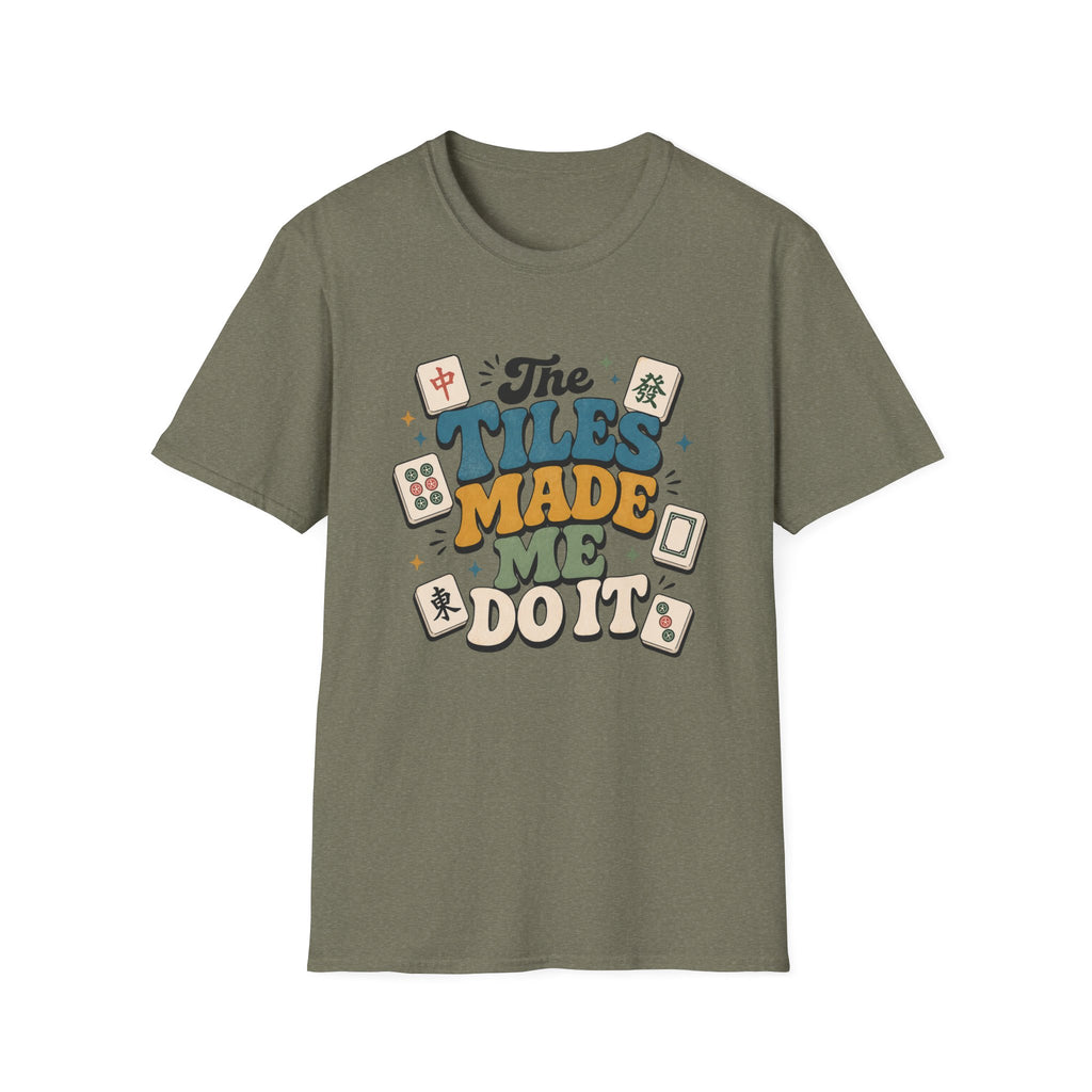 Mahjong "The Tiles Made Me Do It" Retro Graphic T-Shirt