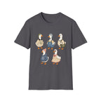 Cute Whimsical Vintage Goose Family T-Shirt