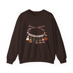 Halloween Charm Bracelet Cute Howl-ween Puppy Dog & Ghost Crewneck Sweatshirt