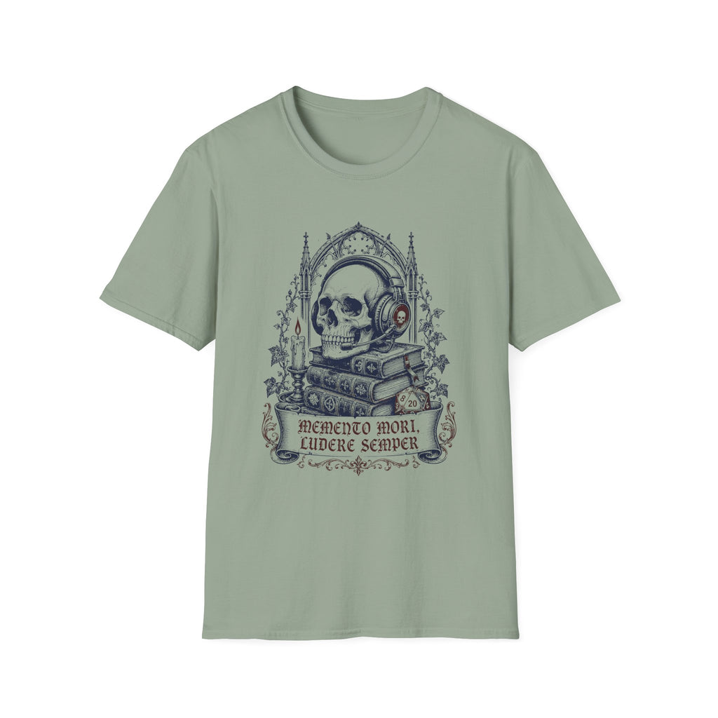Skull & Books T-Shirt — Memento Mori Gothic Graphic Tee