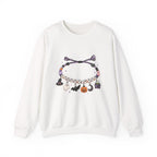 Halloween Spooky Vibes Friendship Bracelet Crewneck Sweatshirt
