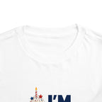 Born on the 4th of July Tee, Patriotic Birthday USA Shirt, Red White Blue Cupcake Graphic Top, Independence Day Celebration Outfit Toddler Short Sleeve Tee