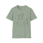 Minimal Line Art Reading Tee — "Just One More Chapter" T-Shirt