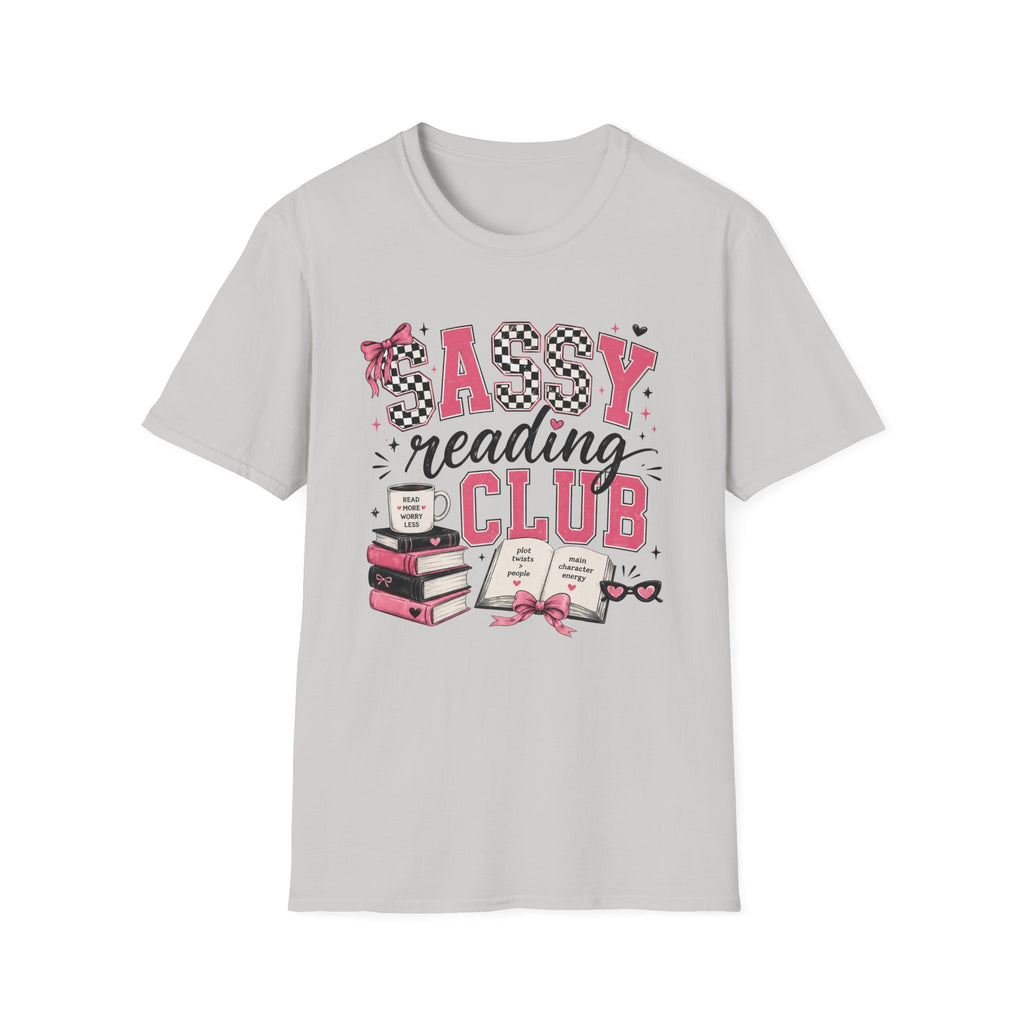 Sassy Reading Club T-Shirt — Playful Pink Book Lover Tee