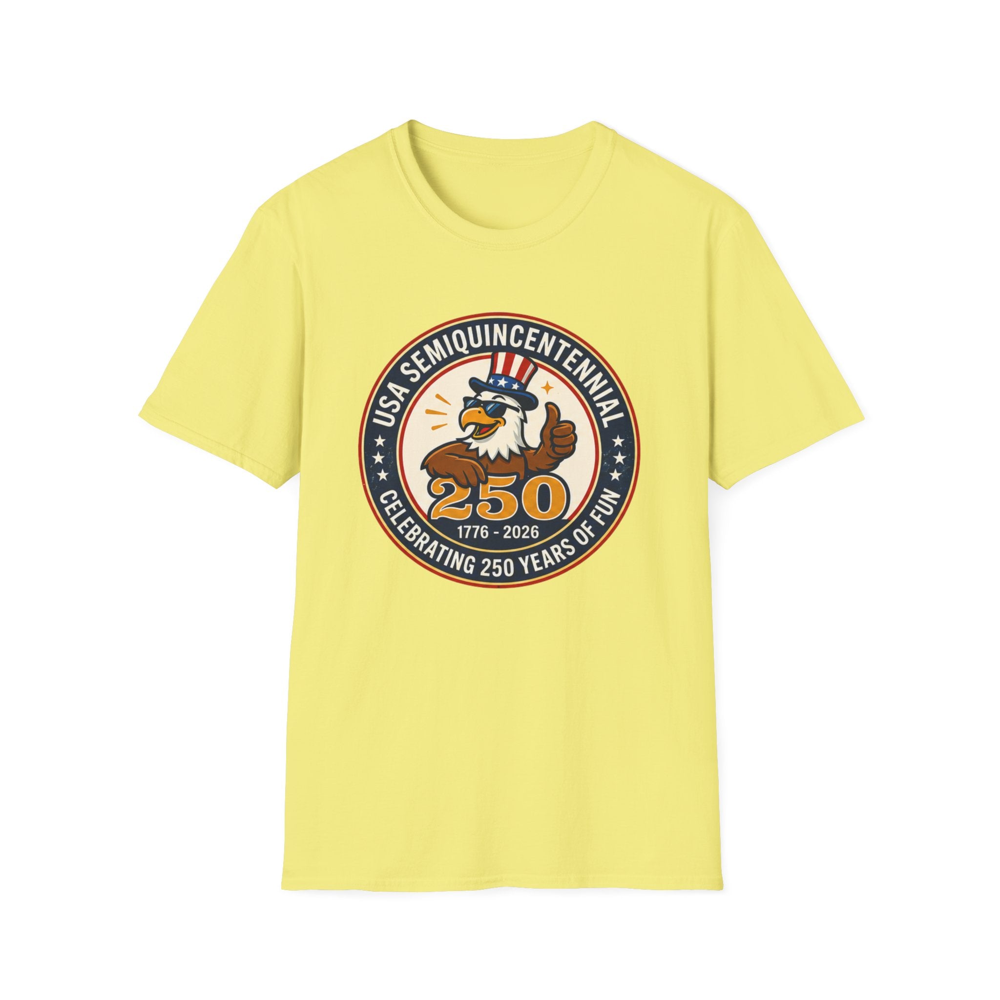USA Semiquincentennial 250 Years Tee, Patriotic Eagle Celebration Shirt, Red White Blue Anniversary Graphic Top, American Pride Outfit T-Shirt