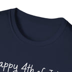 Happy 4th of July 250th T-Shirt USA Family Stick Figure Tee
