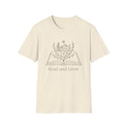 Read and Grow Floral Book Illustration T-Shirt