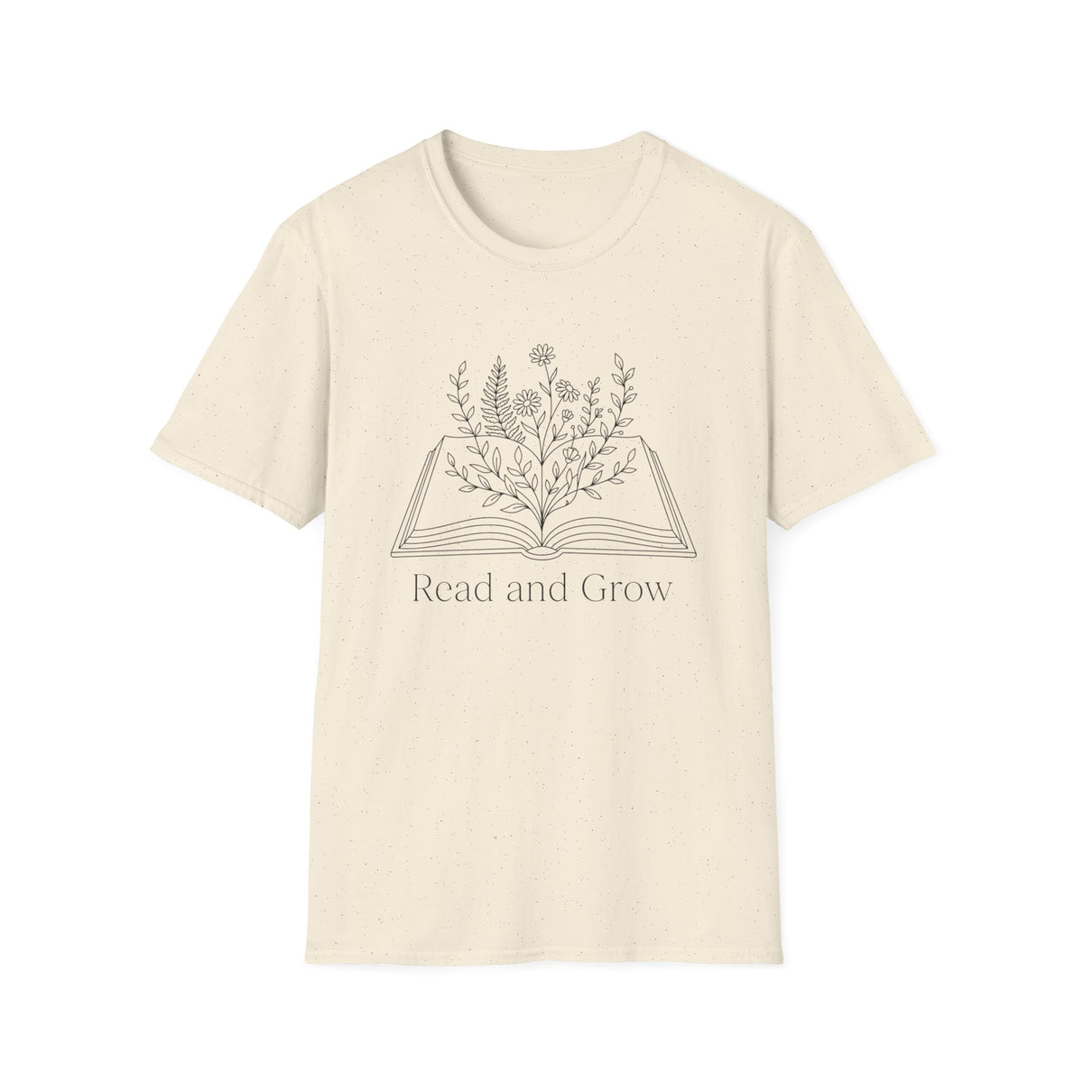 Read and Grow Floral Book Illustration T-Shirt