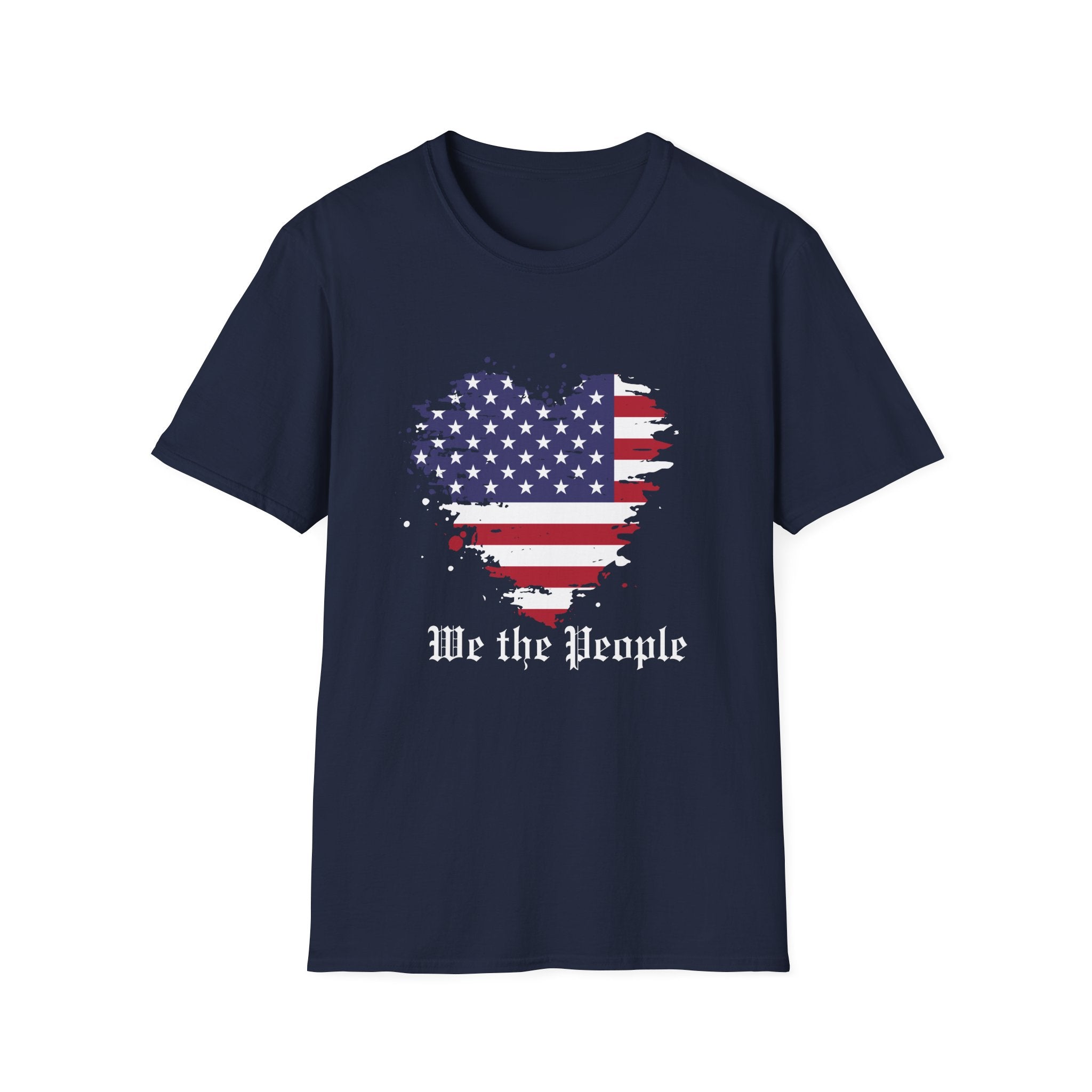 We the People T-Shirt, Distressed Splatter American Flag Tee, Patriotic Constitution Shirt, 4th of July USA Gift, Grunge Flag Shirt
