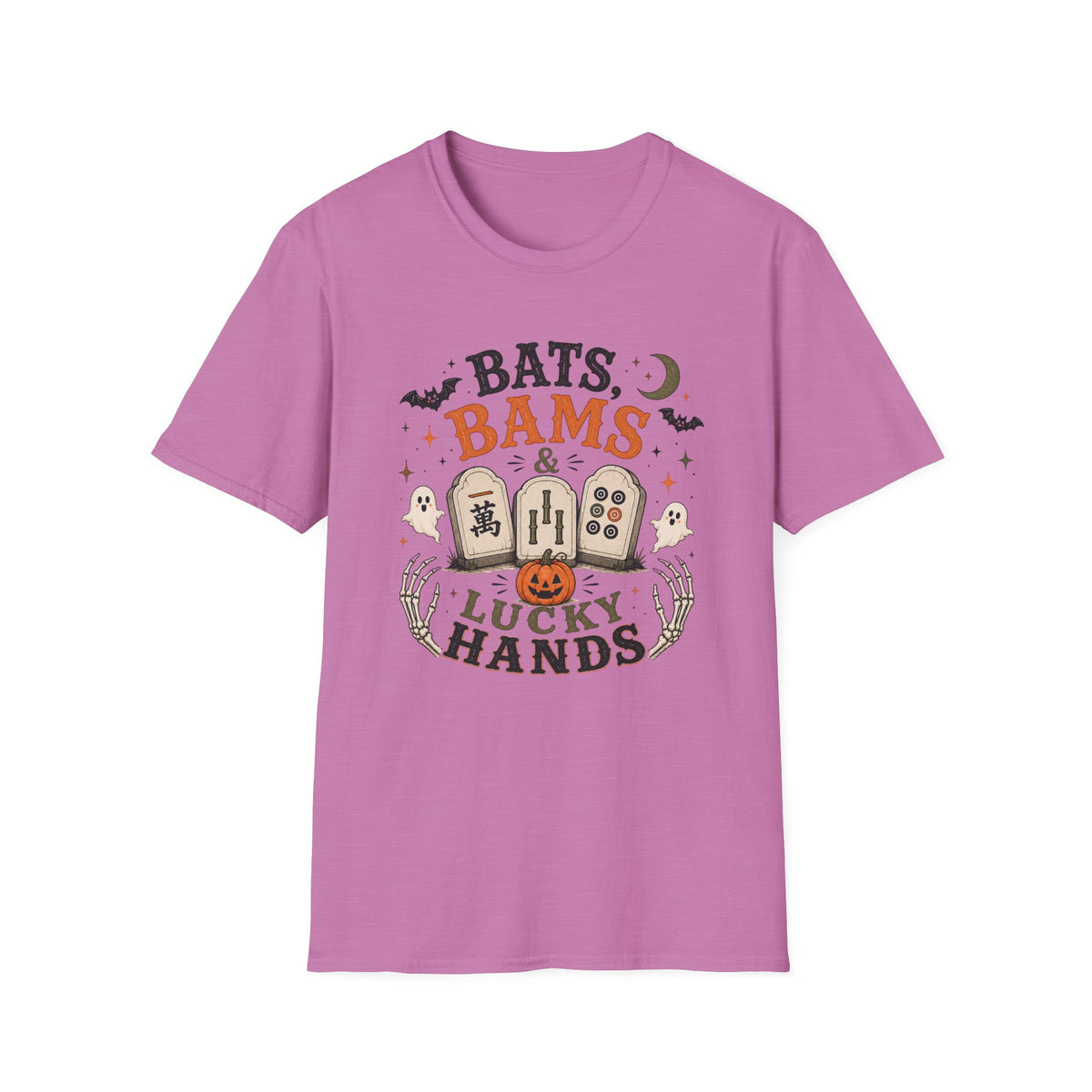 Bats Bams & Lucky Hands Halloween Mahjong T-Shirt