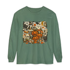 Halloween Vintage Pumpkins, Cats & Spooky Night Long Sleeve T-Shirt