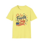 Patriotic Happy Fourth of July Graphic Tee USA Star Spangled- Celebration Flag T-Shirt