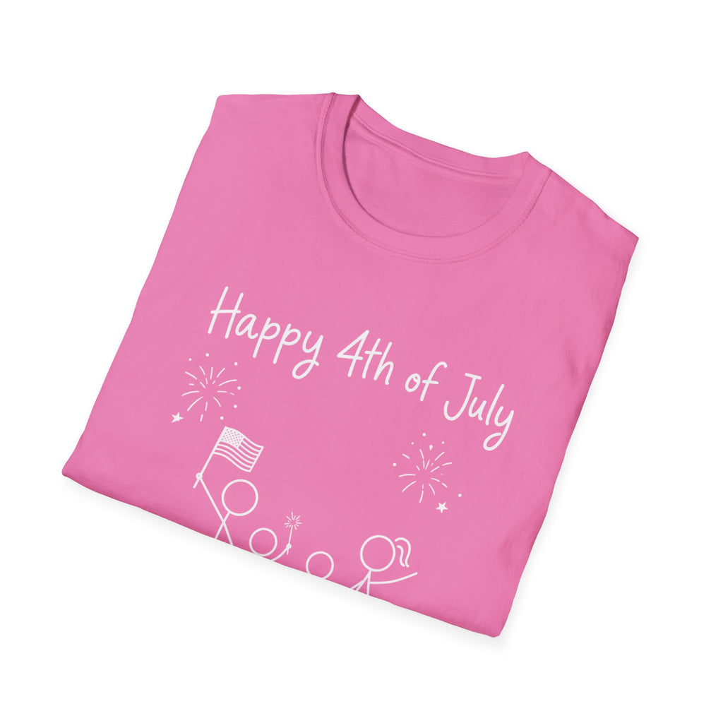 Happy 4th of July, Stick Figure Family T-Shirt, 250th Anniversary Tee, 1776 2026, America 250 Years, Gift, Independence Day
