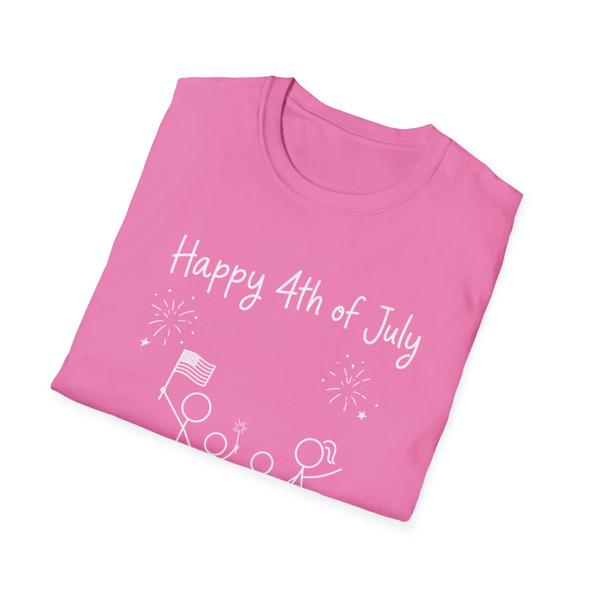 Happy 4th of July, Stick Figure Family T-Shirt, 250th Anniversary Tee, 1776 2026, America 250 Years, Gift, Independence Day