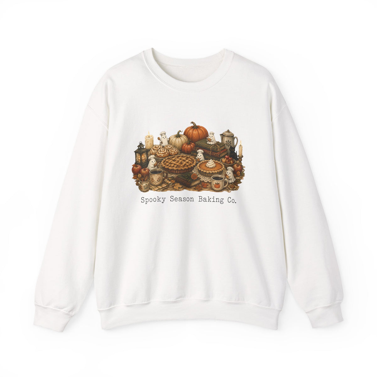 Spooky Season Autumn Baking Crew Cozy Fall Crewneck Sweatshirt