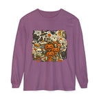 Halloween Vintage Pumpkins, Cats & Spooky Night Long Sleeve T-Shirt