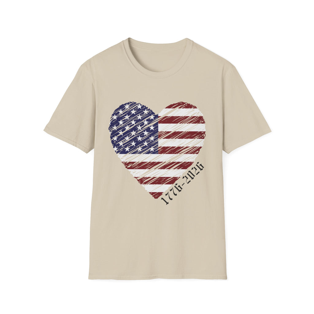 Retro American Flag Heart T-Shirt, Patriotic USA Graphic Tee, Vintage Fourth of July Shirt, Distressed Americana Apparel, Independence Day Fashion