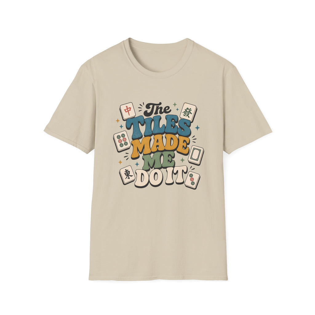 Mahjong "The Tiles Made Me Do It" Retro Graphic T-Shirt