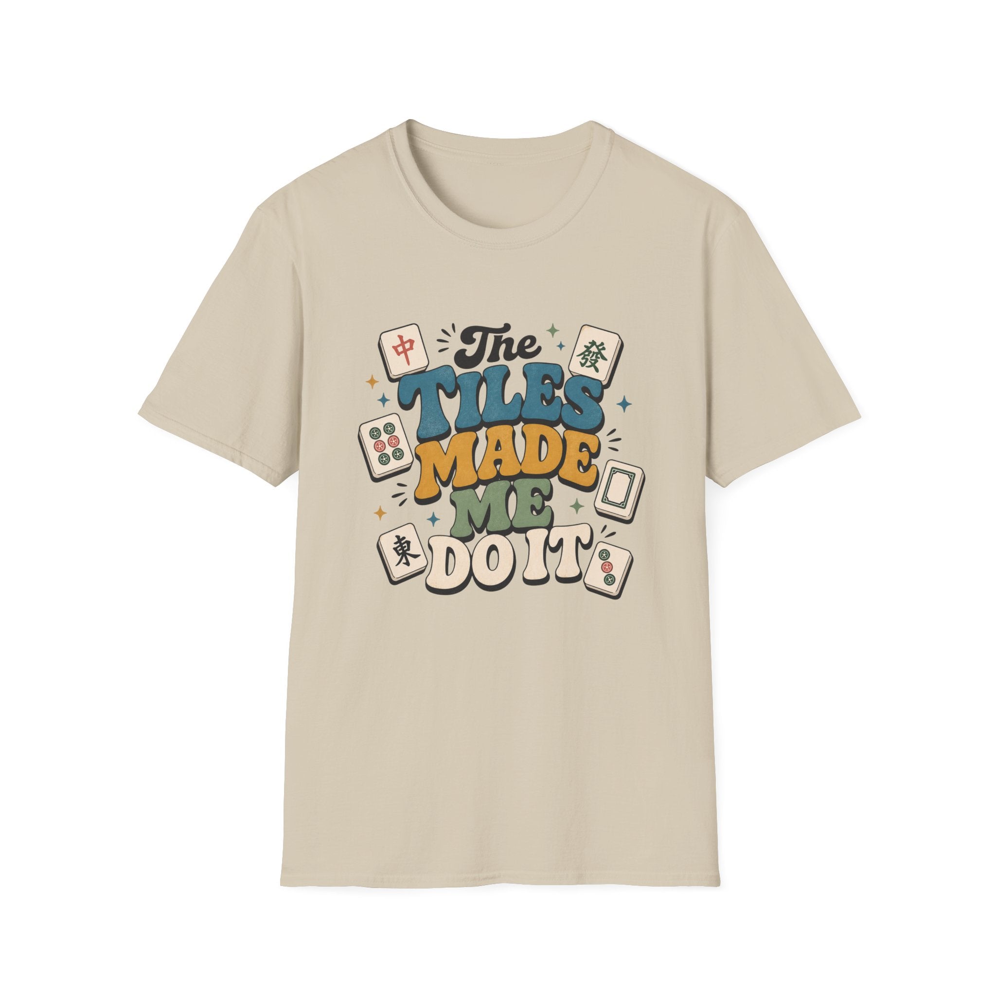 Mahjong "The Tiles Made Me Do It" Retro Graphic T-Shirt