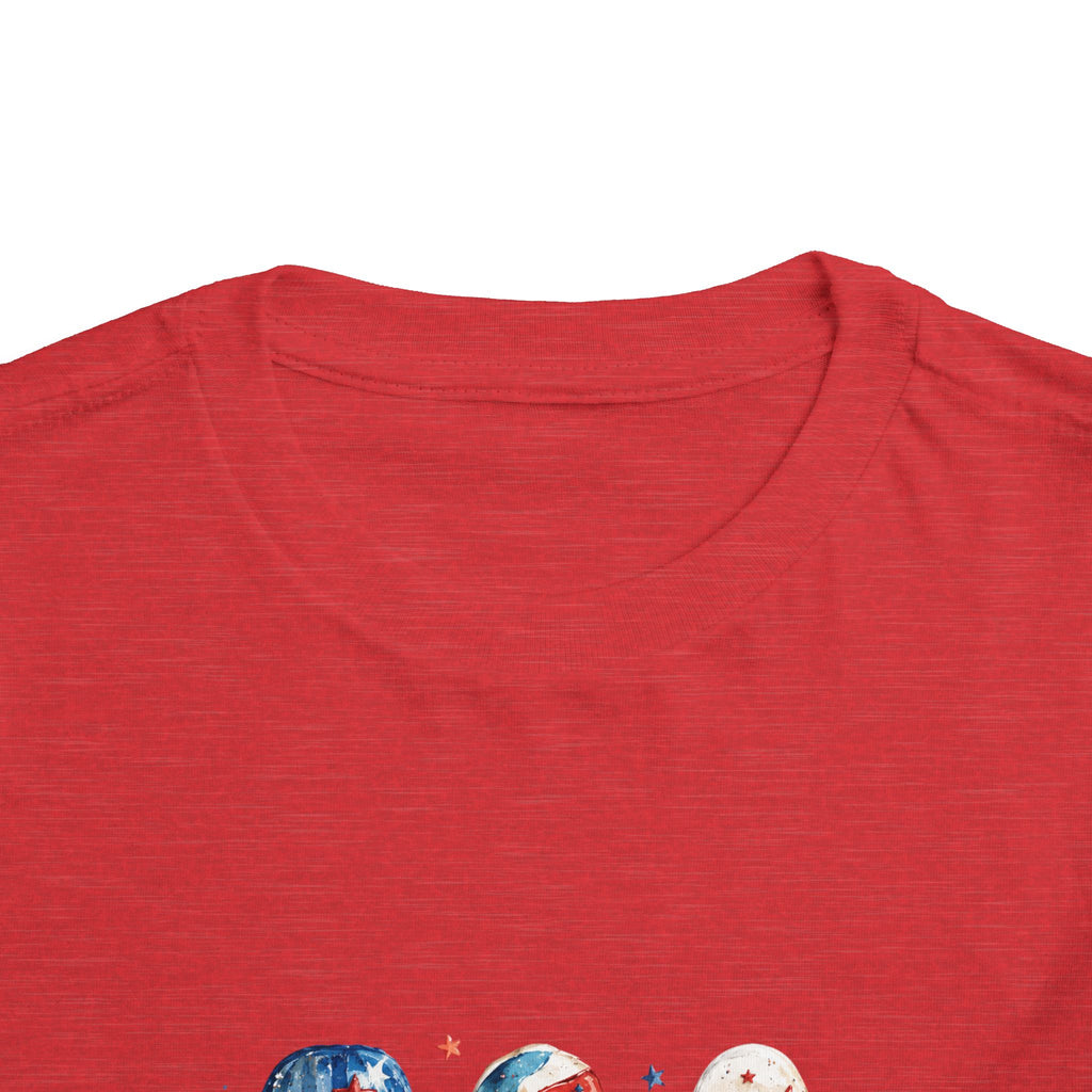 Patriotic Popsicle Trio Tee, Red White Blue USA Shirt, Cute Summer Fireworks Graphic Top, Fourth of July Celebration Outfit Toddler Short Sleeve Tee