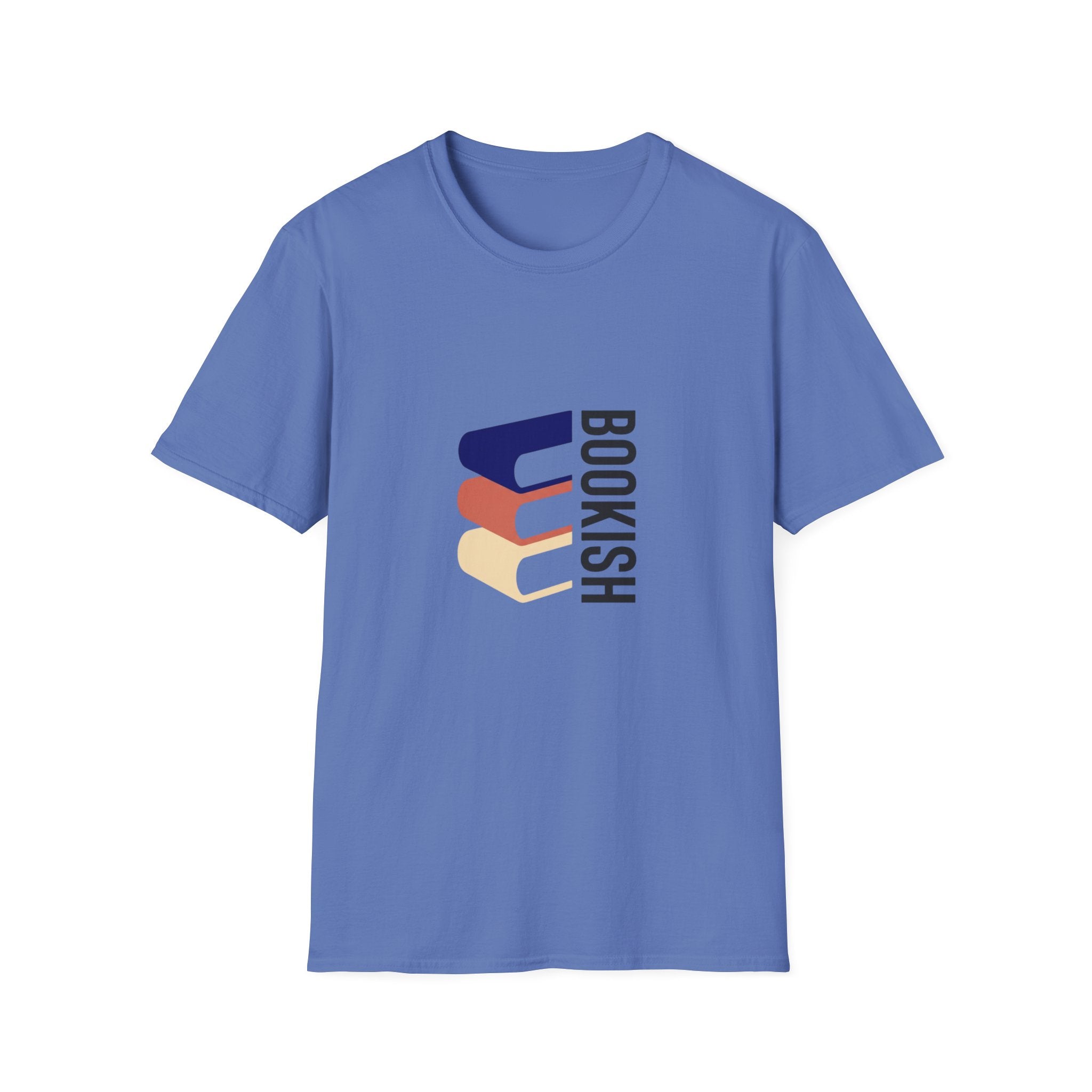 Bookish T-Shirt – Vertical Retro Stack Books Graphic Tee for Readers