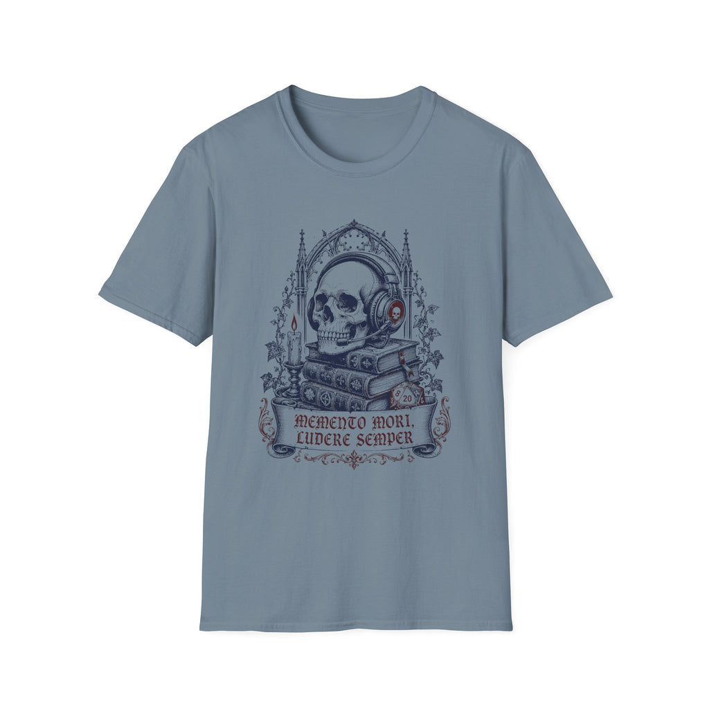 Skull & Books T-Shirt — Memento Mori Gothic Graphic Tee