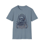 Skull & Books T-Shirt — Memento Mori Gothic Graphic Tee