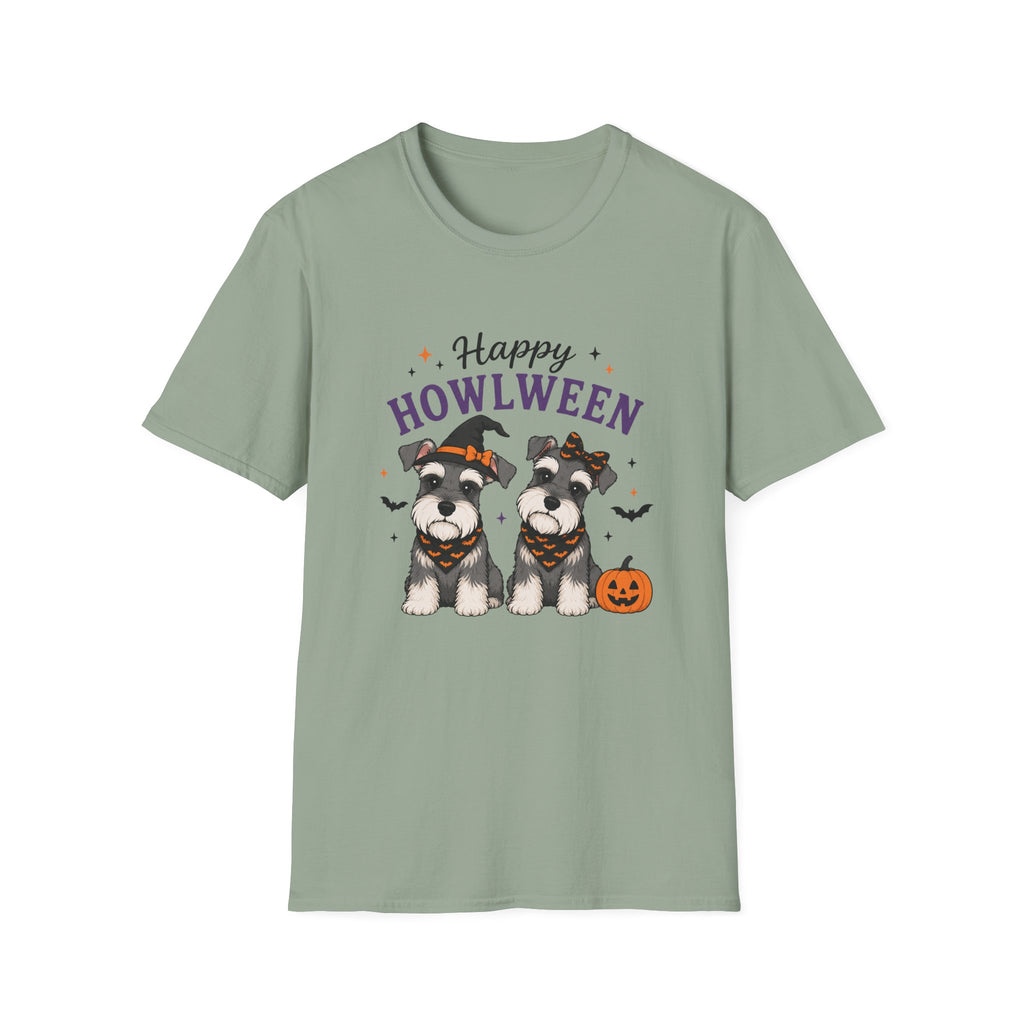 Happy Howlween T-Shirt — Halloween Schnauzer Dog Costume Tee
