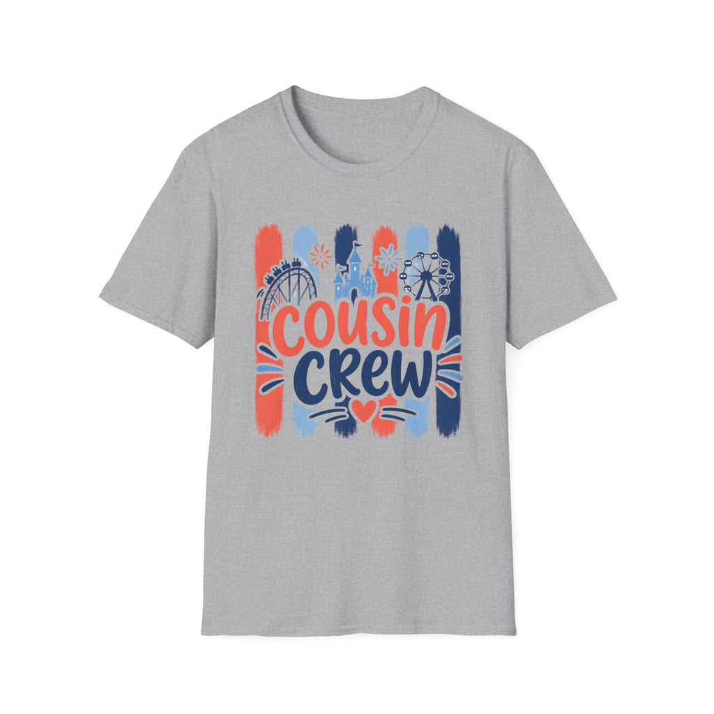 Cousin Crew Patriotic Tee, Red White Blue Fireworks Shirt, Family Matching Fourth of July Outfit, Festive USA Graphic Top
