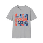 Cousin Crew Patriotic Tee, Red White Blue Fireworks Shirt, Family Matching Fourth of July Outfit, Festive USA Graphic Top