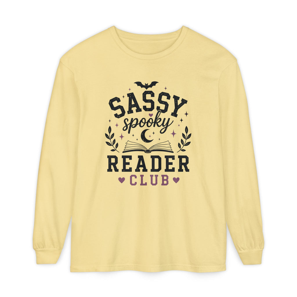 Sassy Spooky Reader Club Halloween Book Lover Long SleeveT-Shirt