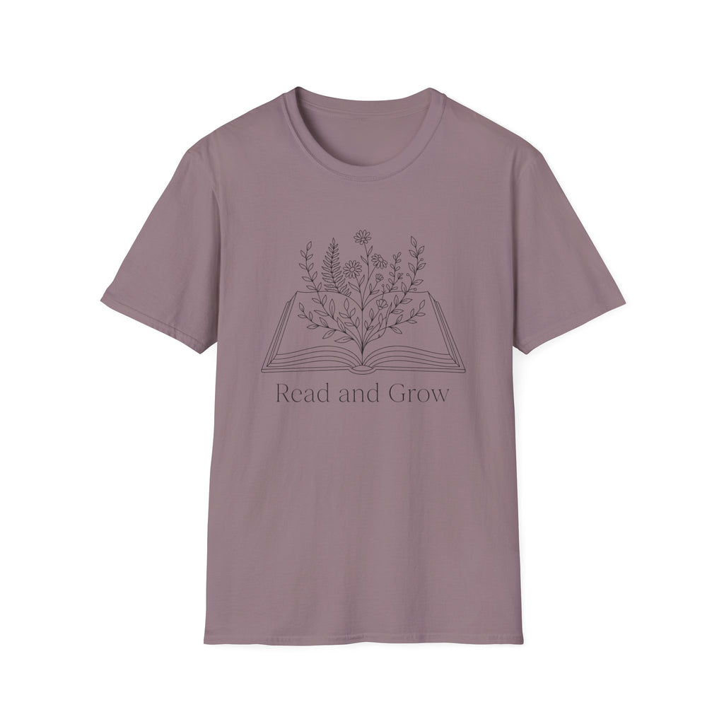 T-Shirt — Read and Grow Floral Book Illustration
