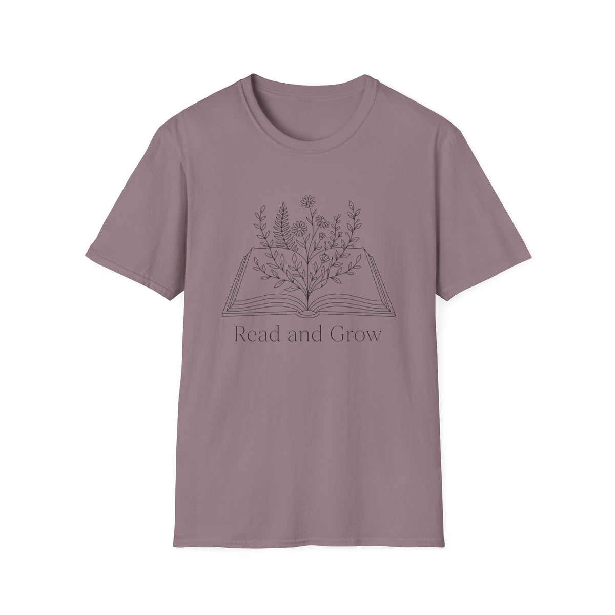 T-Shirt — Read and Grow Floral Book Illustration