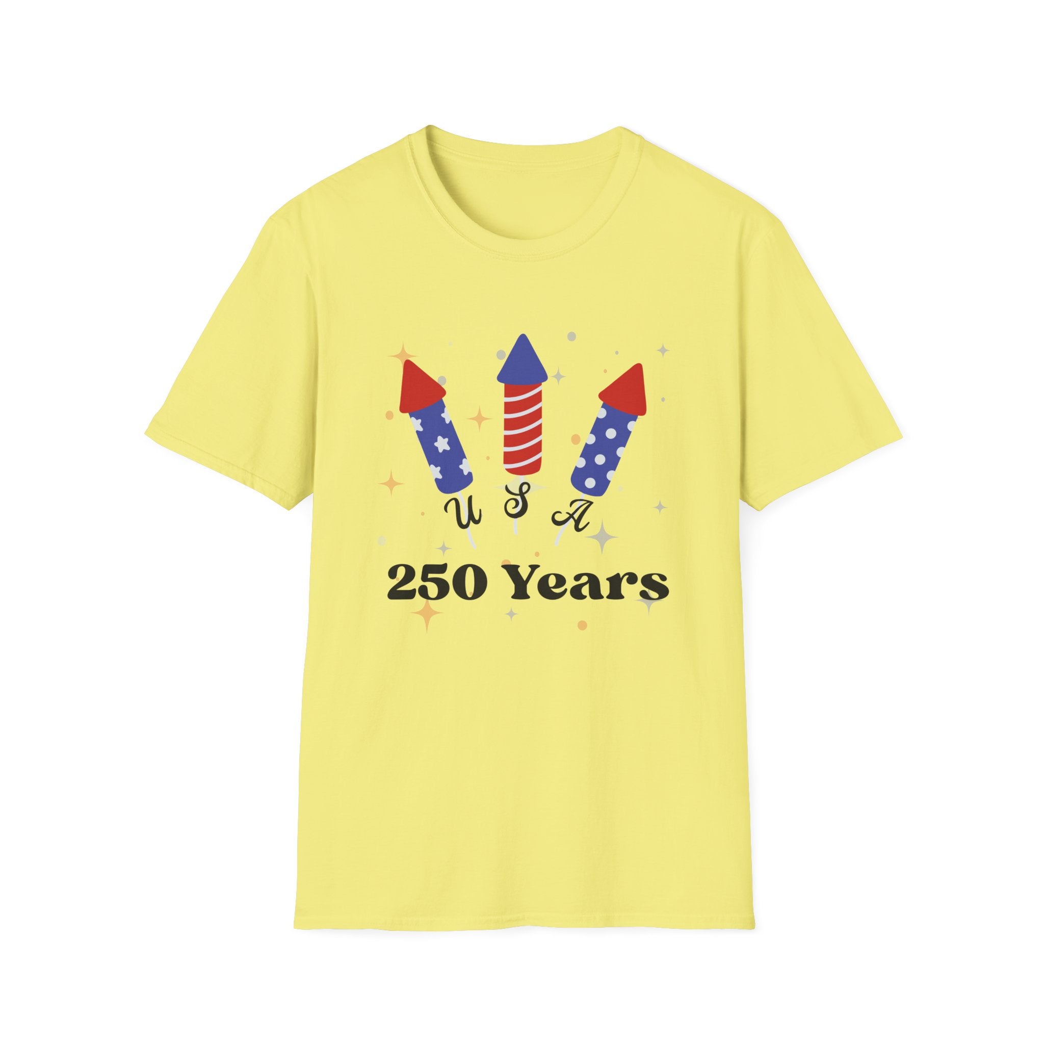 USA Semiquincentennial Firework Tee USA 250 Years Graphic Shirt