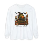 Witch Frog Potions & Ghost Stories Cute Spooky Halloween Long Sleeve T-Shirt