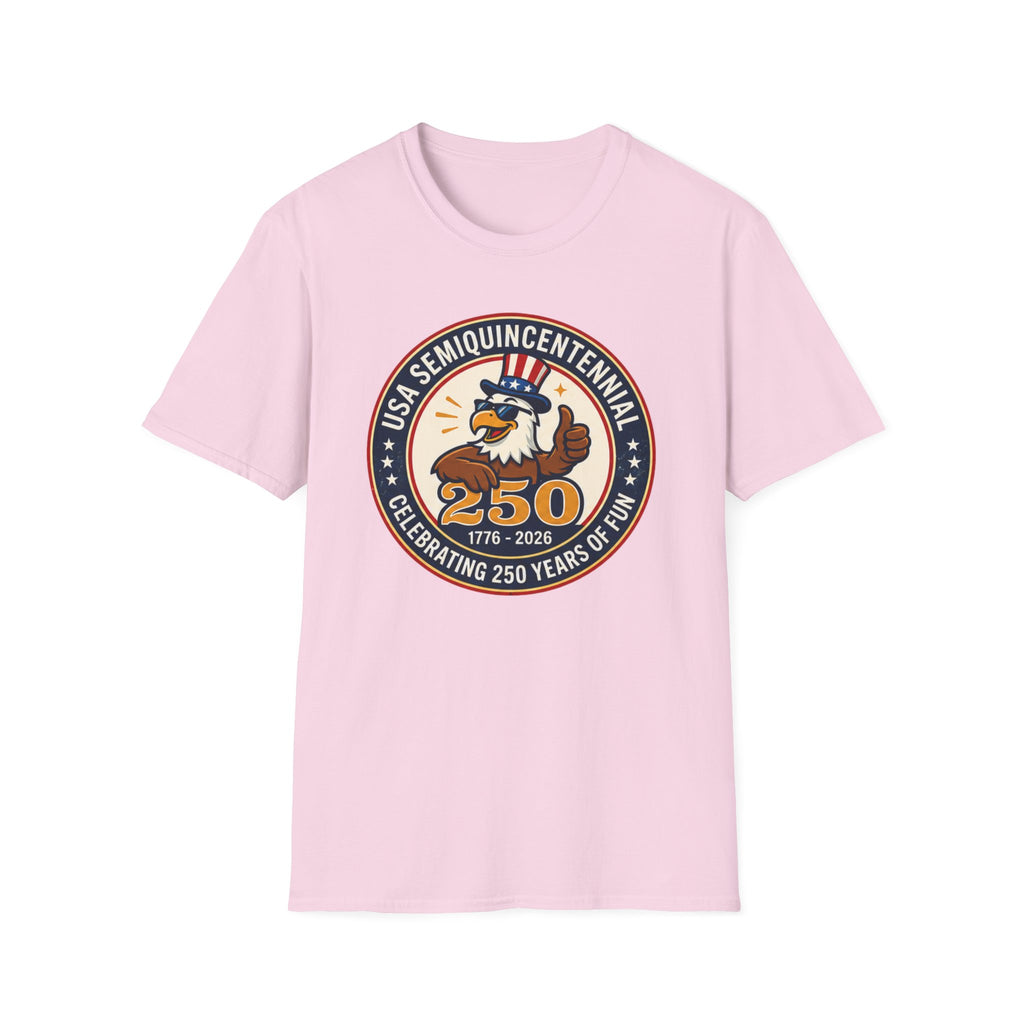 USA Semiquincentennial Eagle T-Shirt | Funny Patriotic 250th Anniversary Graphic Tee, 1776 2026 Uncle Sam Hat Top